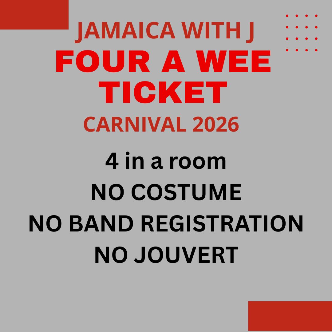 Jamaica With J Carnival 2026 QUAD - NO COSTUME, NO BAND REGISTRATION